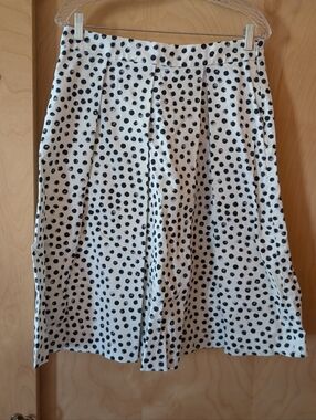 Who What Wear Polka Dot A-Line Midi Skirt